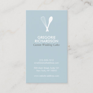 LOGO MODERNE WHISK & SPOON sur Carte de visite BLU