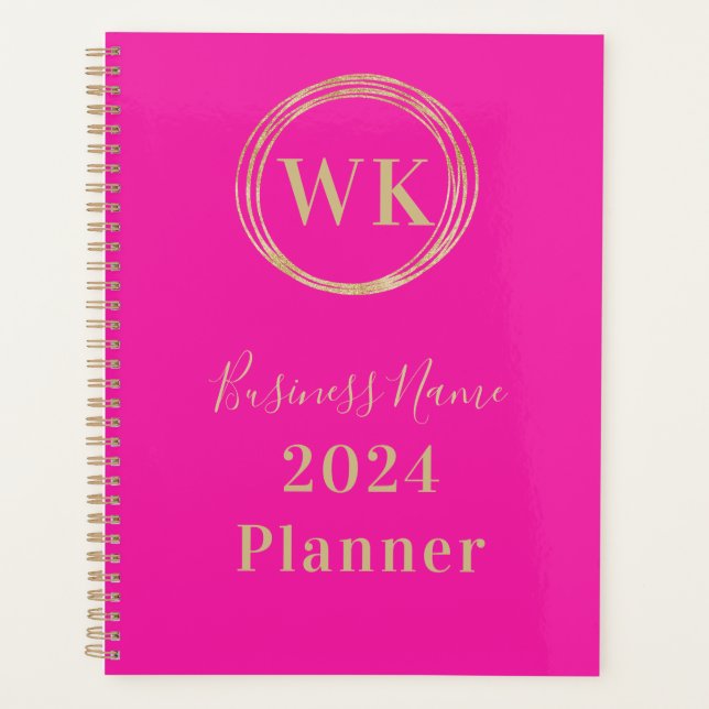 Logo Monogram Pink Gold Business 2024 (Devant)