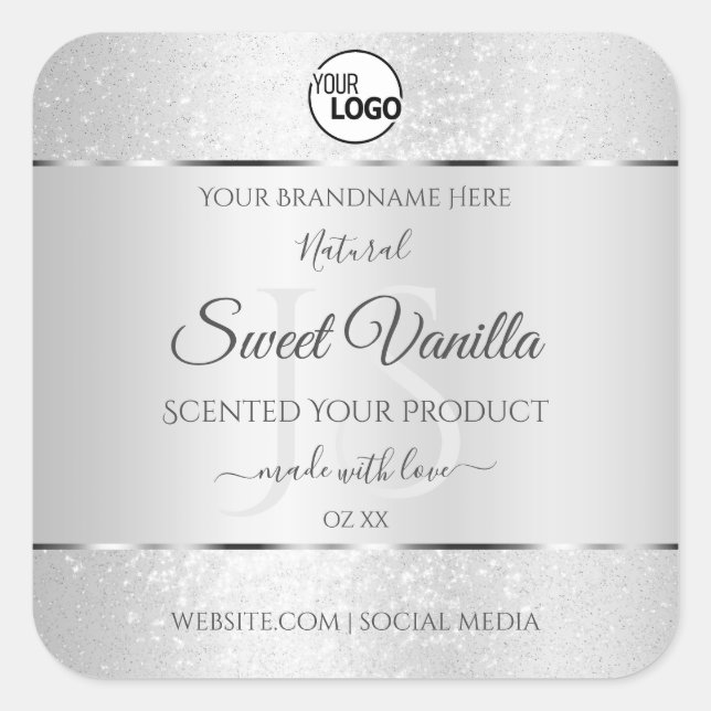 Logo Monogramme Étiquette de produit Parties scint (Devant)