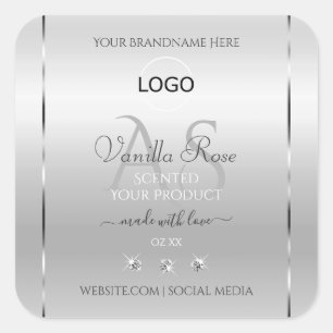 Logo Monogramme Étiquette Diamants de luxe en arge