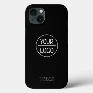 Logo noir coque iphone minimaliste professionnel