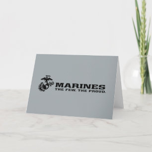 Logo noir empilé USMC "The Rew, The Fiers"