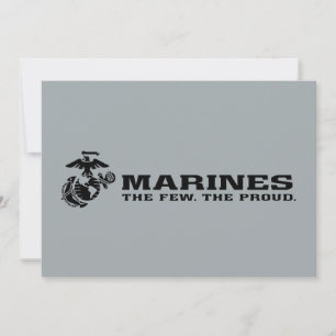 Logo noir empilé USMC "The Rew, The Fiers"