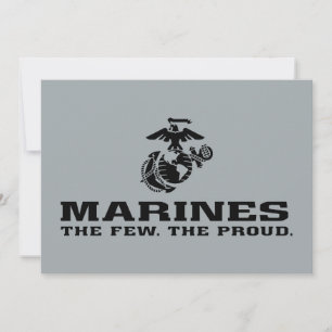 Logo noir empilé USMC "The Rew, The Fiers"
