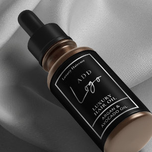 Logo noir et argent Étiquette de la bouteille à go