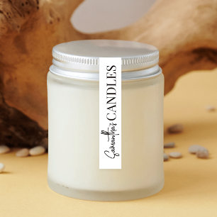 Logo noir et blanc mince Étiquette à bougie tamper