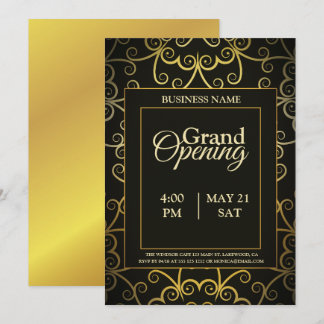 Logo noir et or Grand Invitation d'ouverture