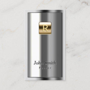 Logo Or Carte de visite de pasteur métallique