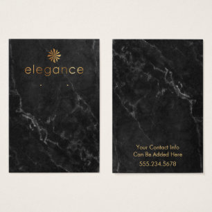 Logo Or Marbre noir Porte-oreille Carte d'affichag
