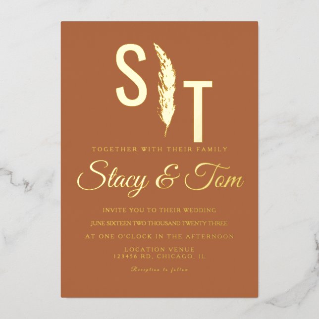 Logo Pampas Pressé Invitation à huile (Recto)