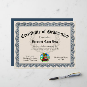 Logo Personnalisable du Certificat de Graduation B