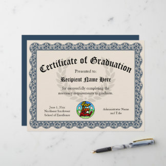 Logo Personnalisable du Certificat de Graduation B