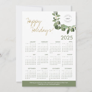 Logo personnalisé 2025 complet Calendrier Wreath C
