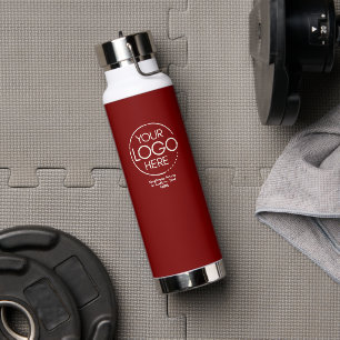Logo personnalisé Bouteille d'eau isolée avec couv