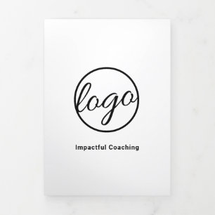 Logo personnalisé Brochure triplée noir et blanc