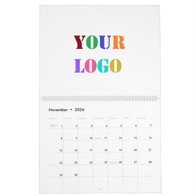 Logo personnalisé Calendrier promotionnel de votre (Nov 2026)