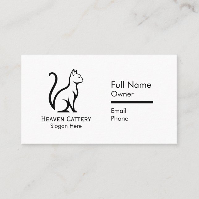 Logo Personnalisé Carte de visite Chic & Moderne (Devant)
