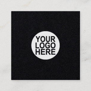 Logo personnalisé cartes de visite carré noir et b