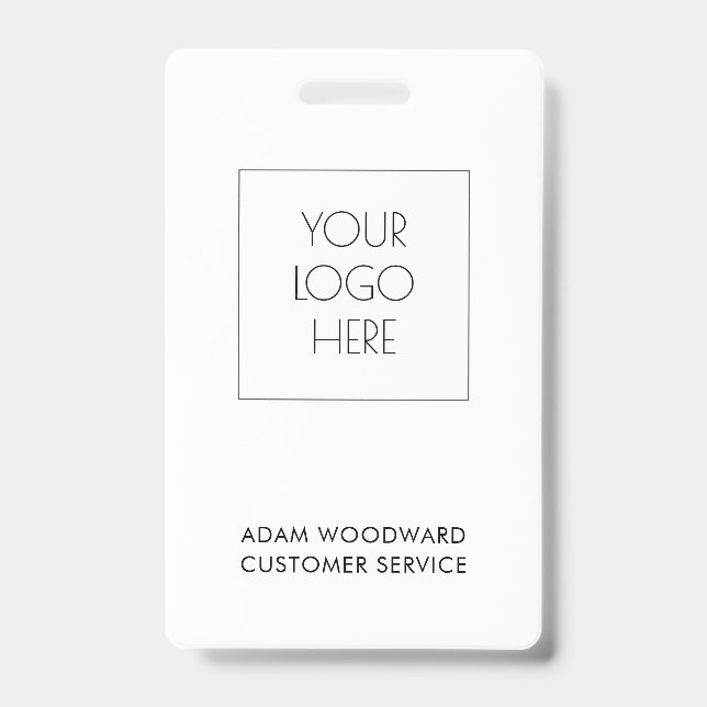 Logo personnalisé Code d'entreprise Badge employé (Avant)