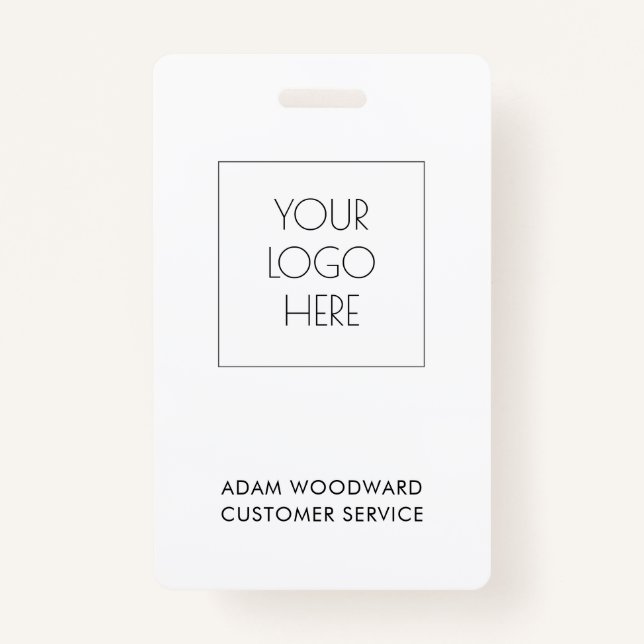 Logo personnalisé Code d'entreprise Badge employé (Devant)