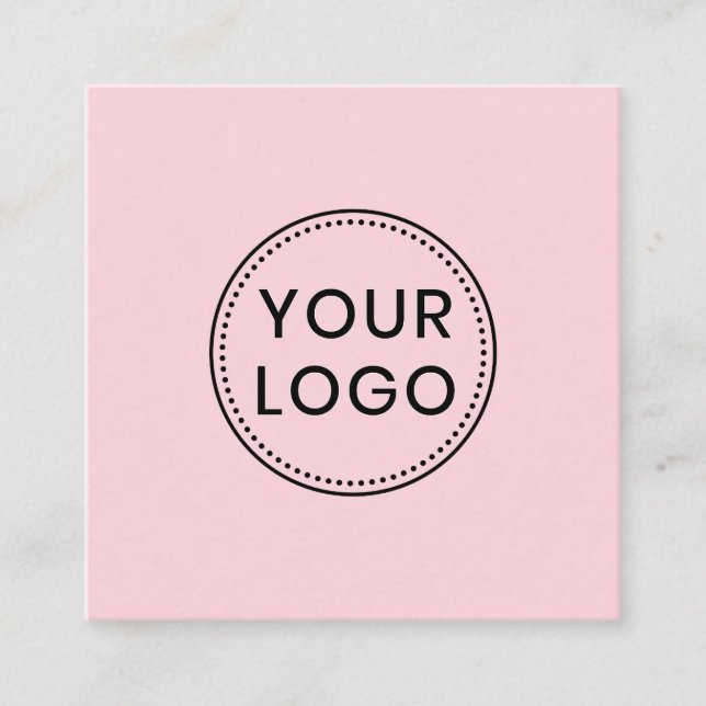 Logo personnalisé, couleur, cartes de visite carré (Devant)