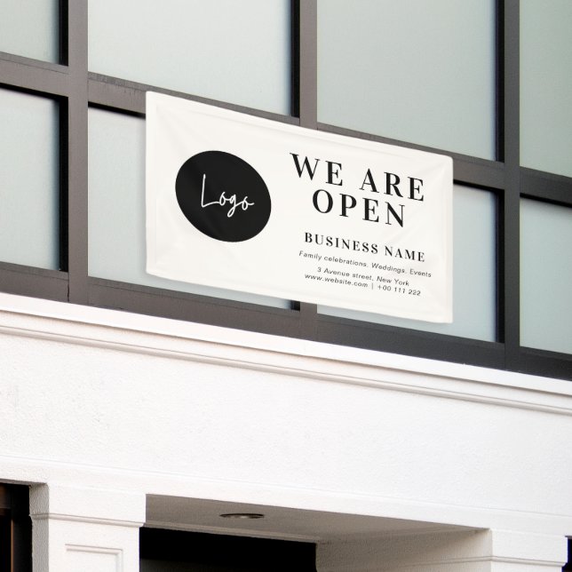 logo personnalisé détail business shop bannière (Bâtiment extérieur)