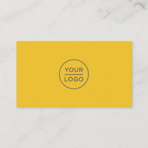 Logo personnalisé en jaune moutarde cartes de vis