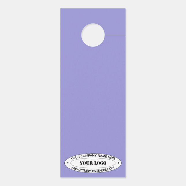 Logo personnalisé et Affichette de porte de texte  (Dos)