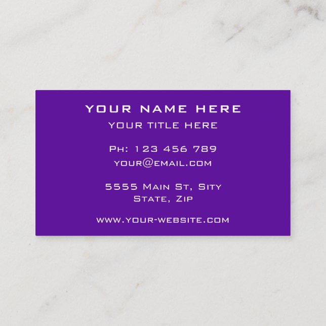 Logo personnalisé et couleurs Carte de visite prof (Dos)