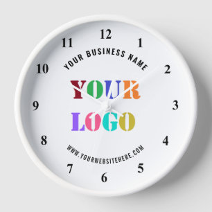 Logo personnalisé et horloge murale de texte - Cho