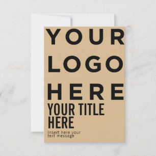 Logo personnalisé et texte carte d'invitation poin