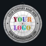 Logo personnalisé et texte de votre Cible de flech<br><div class="desc">Couleurs et polices personnalisées - Concevez vos propres tableaux de bord avec simple personnalisation de votre entreprise Logo et nom Site Web ou texte personnalisé Design professionnel Promotionnel Cible de flechettes / Cadeau - Ajouter votre logo - Image ou photo - QR Code / Nom - Entreprise / Site Web...</div>