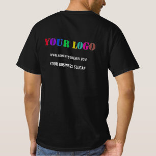 Logo personnalisé et texte professionnel T-shirt