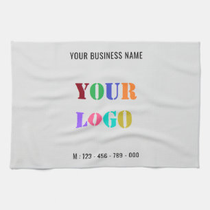 Logo personnalisé et texte serviette personnalisée