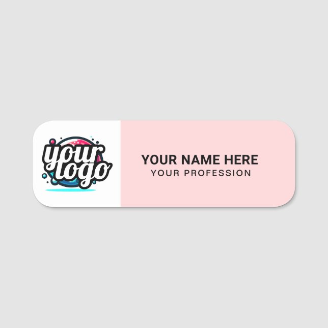 Logo personnalisé Étiquette d'identification emplo (Devant)