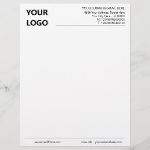 Logo personnalisé Exemple de papier à en-tête de v
