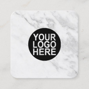 Logo personnalisé, marbre gris, cartes de visite c