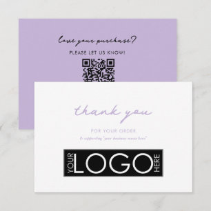 Logo personnalisé Merci d'entreprise violet
