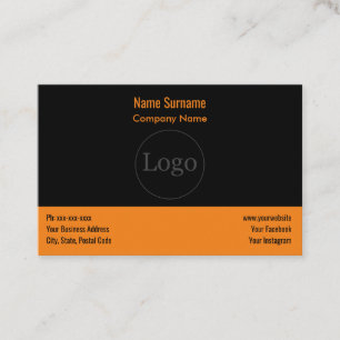 Logo personnalisé moderne & Carte de visite orang
