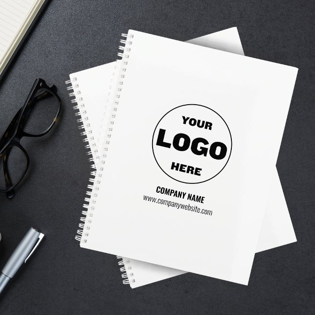 Logo personnalisé Monogramme Business Planner 2026 (Custom Logo Monogram Business Planner 2026 – Black & White)