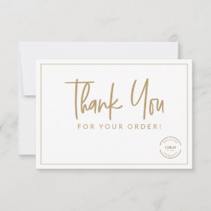 Logo personnalisé Or Entreprise Merci pour votre c