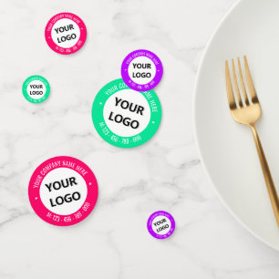 Logo personnalisé ou photo et texte Confetti vos c