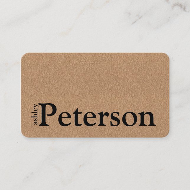 Logo personnalisé papier kraft fait main Carte de  (Devant)