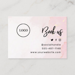 Logo personnalisé Pink Gold Filler carte de soins