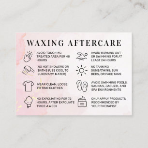 Logo Personnalisé Pink Gold Waxing Carte de post-s
