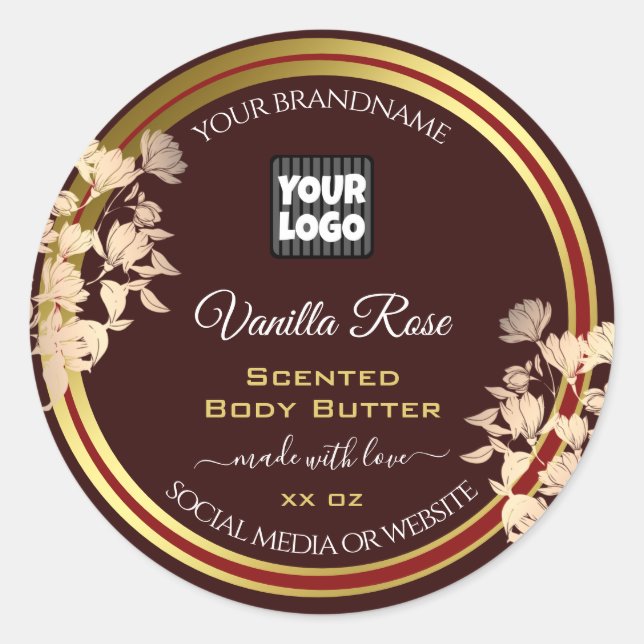 Logo personnalisé Produits Floraux Étiquettes Bour (Devant)