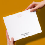 Logo personnalisé simple bloc-notes d'affaires pou<br><div class="desc">Bloc-notes minimaliste pour les bijoutiers avec logo de fleur de lotus rouge impérial. Vous pouvez ajouter votre propre logo,  nom commercial et slogan.</div>
