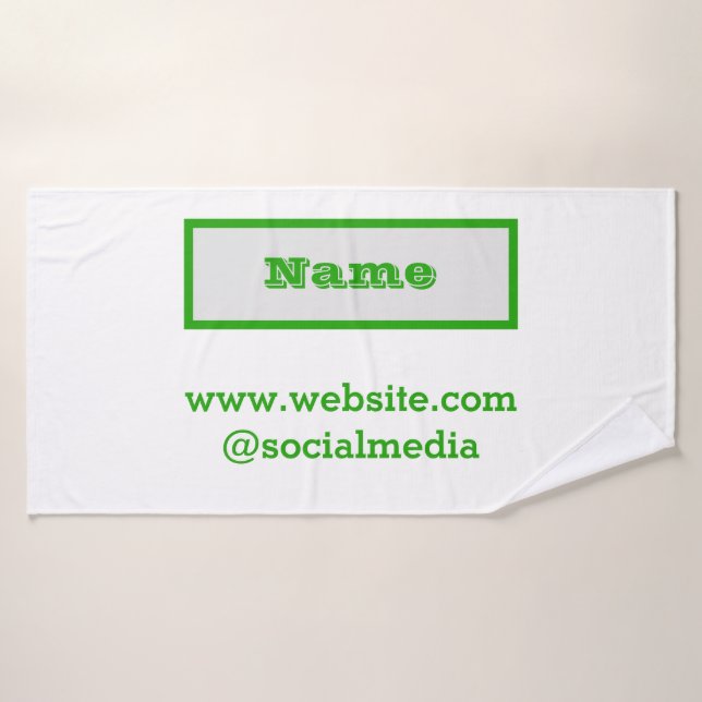 Logo personnalisé simple et élégant ici société (Serviette de bain)