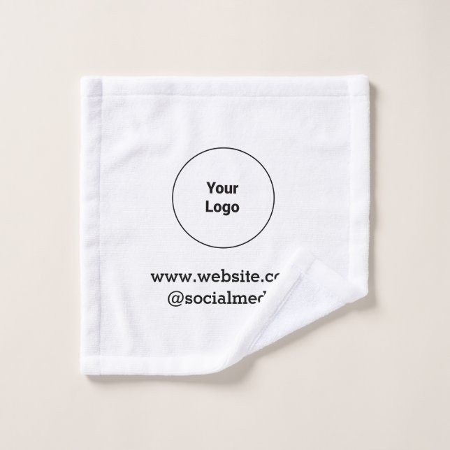 Logo personnalisé simple et élégant ici société   (Gant de toilette)