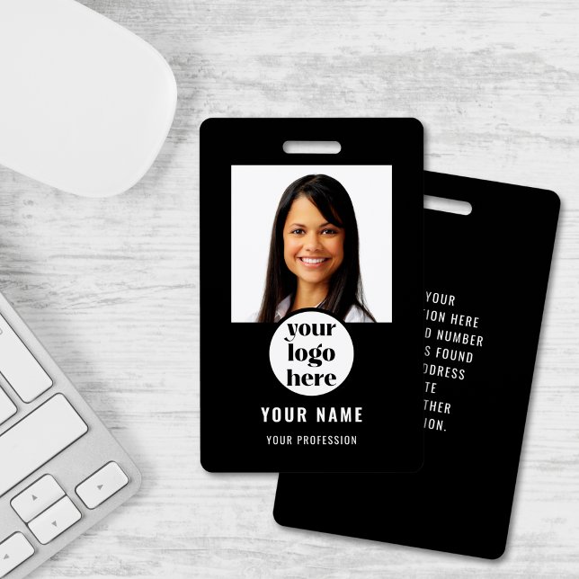 Logo Photo Employé Badge Noir (Créateur téléchargé)
